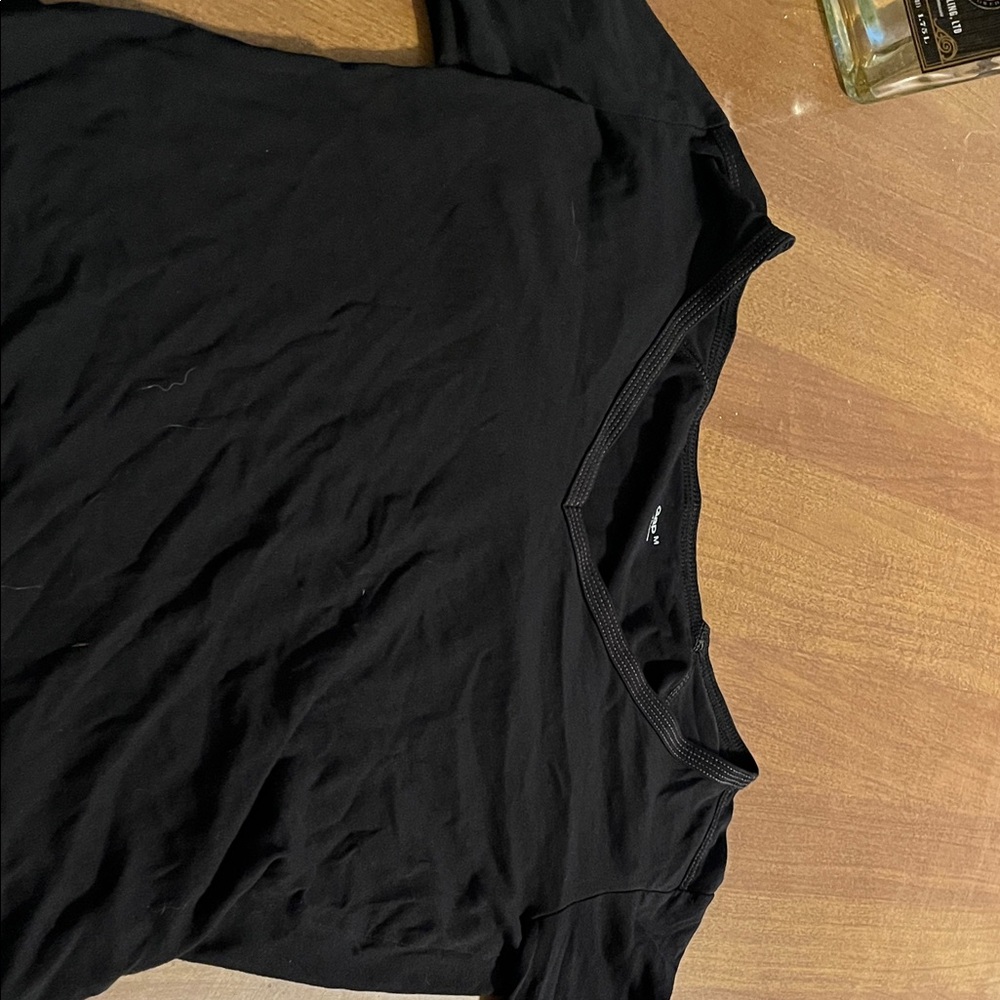 GAP Black V-Neck Long Sleeve Shirt